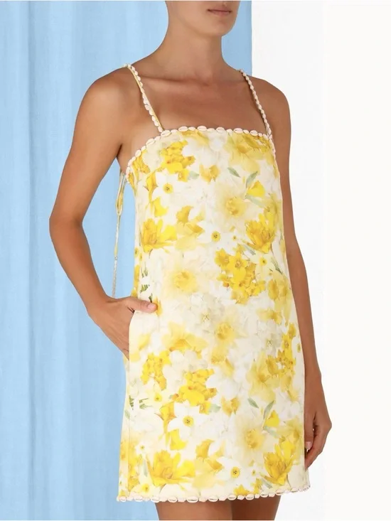 Zimmermann Yellow and White Floral Mini Dress - Picture 4 of 11